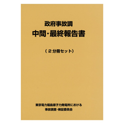 政府事故調　中間・最終報告書（「政府 東京電力福島原子力発電所における事故調査・検証委員会」の報告書）